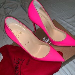 christian louboutin! Bright pink! Size 38!